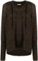 Mes Demoiselles gebreide hoodie Bruin - Thumbnail 1