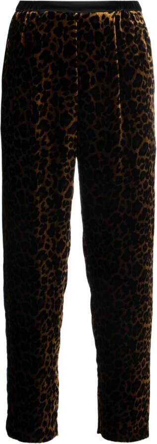 Mes Demoiselles Broek met luipaardprint Bruin