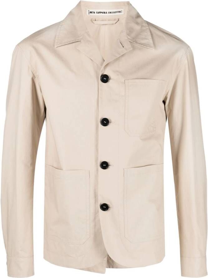 Meta Campania Collective Shirtjack van biologisch katoen Beige