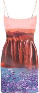 Miaou Mini-jurk met abstracte print Oranje