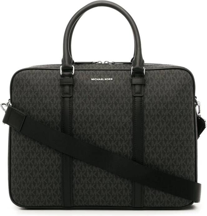Michael Kors Aktetas met monogramprint Zwart