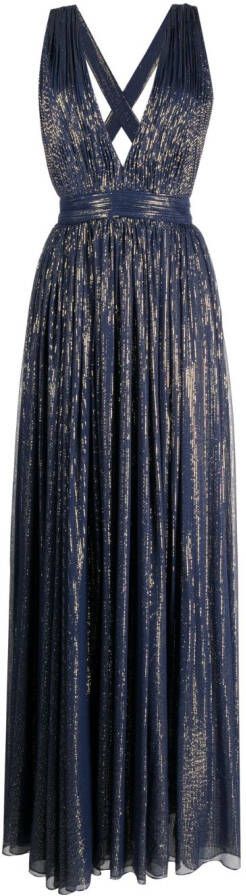 Michael Kors Collection Avondjurk met lamé-effect Blauw