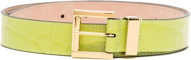 Michael Kors Collection Laarzen met krokodillen-reliëf Groen