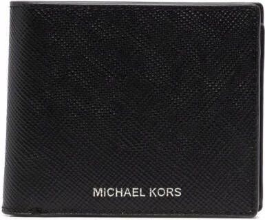 Michael Kors Harrison fold over wallet Zwart