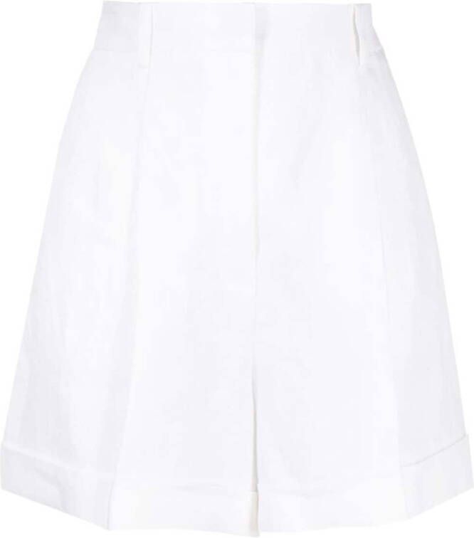 Michael Kors Collection Geplooide shorts Wit