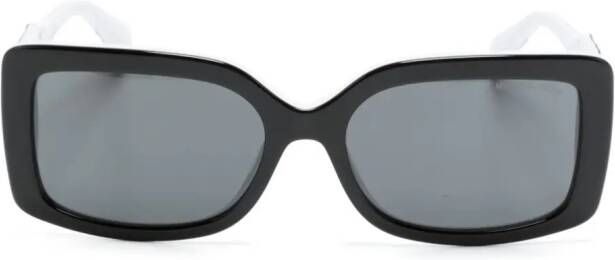 Michael Kors Corfu zonnebril met rechthoekig montuur Zwart