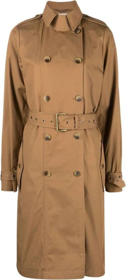 Michael Kors Trenchcoat met dubbele rij knopen Bruin