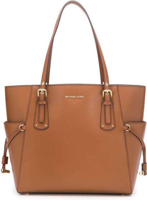 Michael Kors Draagtas met logoplakkaat Bruin