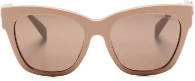 Michael Kors Empire zonnebril met vierkant montuur Beige