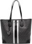 Michael Kors Eva shopper met streep Zwart - Thumbnail 1