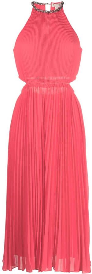 Michael Kors Geplooide midi-jurk Roze