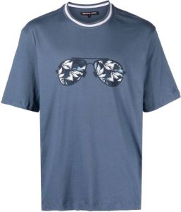 Michael Kors T-shirt met grafische print Blauw