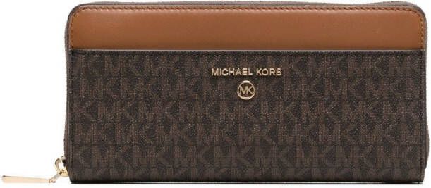 Michael Kors Jet Set leren portemonnee Bruin