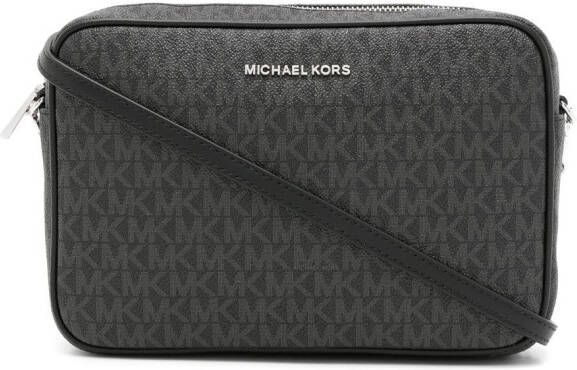Michael Kors Jet Set crossbodytas met monogram Zwart