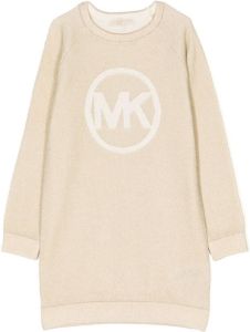 Michael Kors Kids Sweaterjurk met geborduurd logo Goud