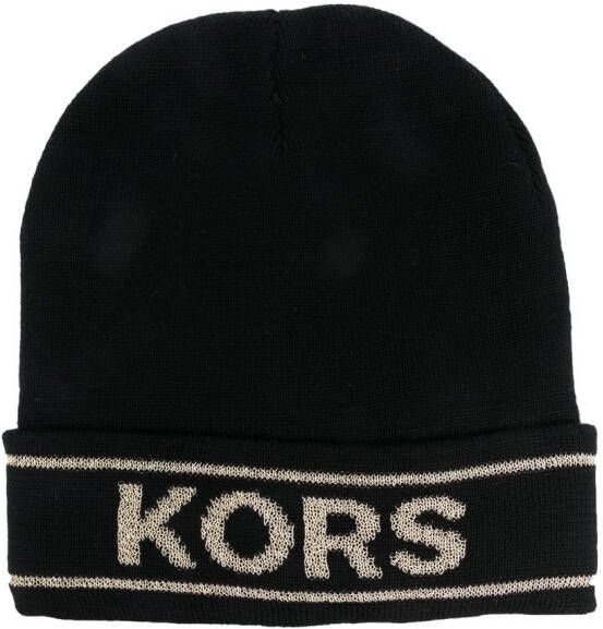 Michael Kors Kids Fijngebreide muts Zwart