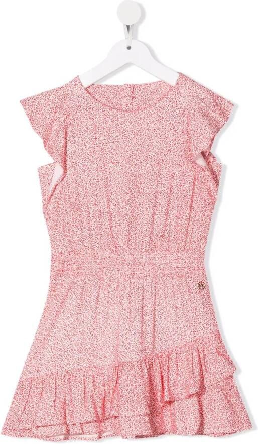 Michael Kors Kids Jurk met ruches Rood