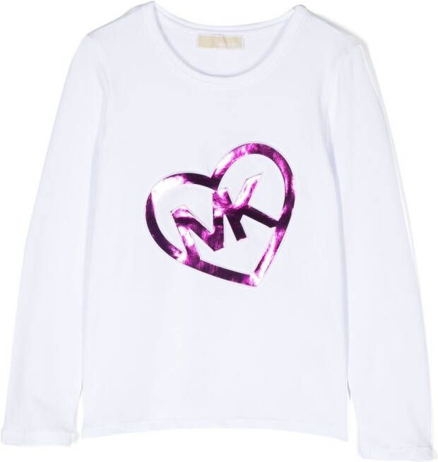 Michael Kors Kids T-shirt met logo-reliëf Wit