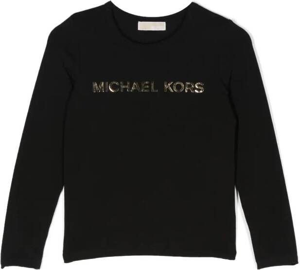 Michael Kors Kids T-shirt met logo Zwart
