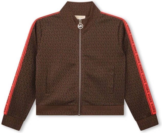 Michael Kors Kids Sweater met monogramprint Bruin