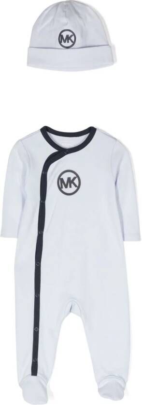 Michael Kors Kids Pyjama en muts met monogramprint Blauw