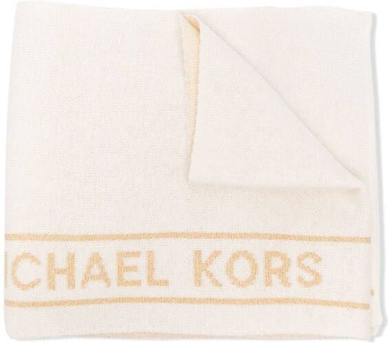 Michael Kors Kids Sjaal met logoprint Beige
