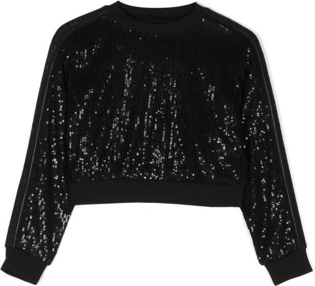 Michael Kors Kids Sweater verfraaid met pailletten Zwart