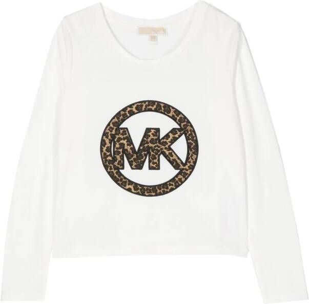 Michael Kors Kids T-shirt met geborduurd logo Wit