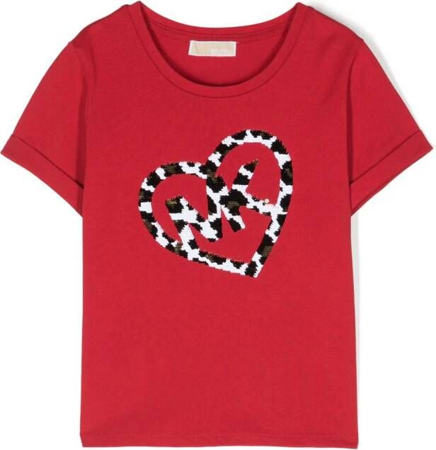 Michael Kors Kids T-shirt met hartprint Rood