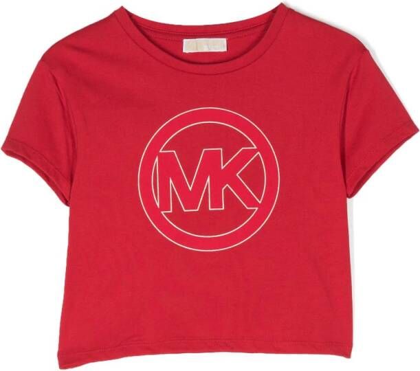 Michael Kors Kids T-shirt met logo-print Rood