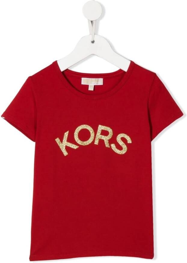 Michael Kors Kids T-shirt met logo Rood