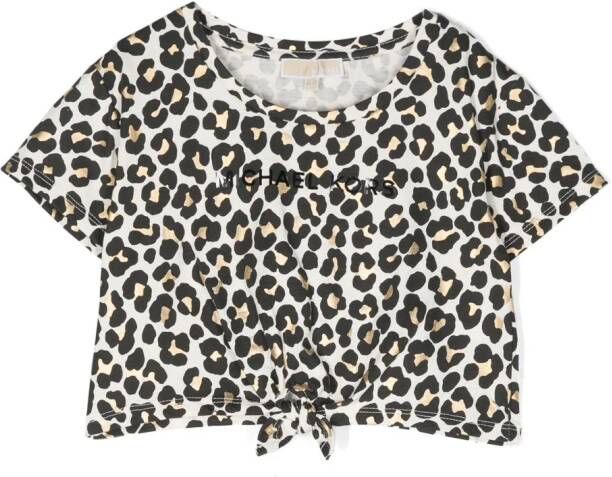 Michael Kors Kids T-shirt met luipaardprint Wit