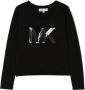 Michael Kors Kids T-shirt met pailletten logo Zwart - Thumbnail 1