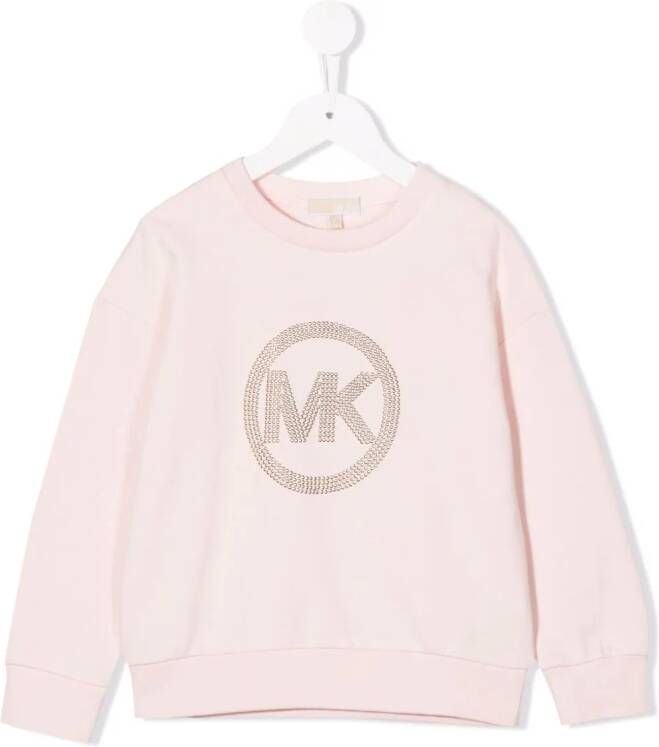 Michael Kors Kids Trui met logo van studs Roze