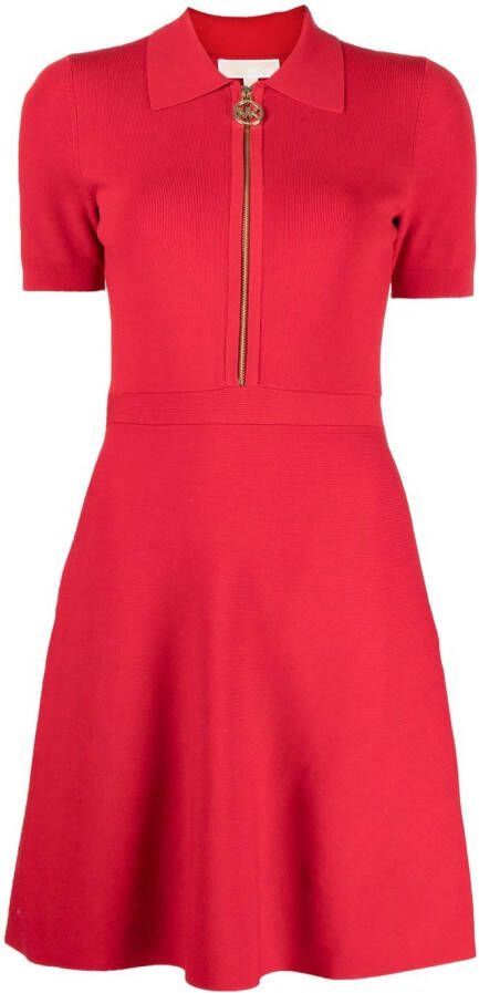 Michael Kors Mini-jurk met halve rits Rood