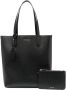 Michael Kors large Eliza reversible leather tote bag Zwart - Thumbnail 1