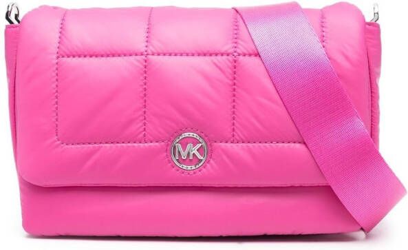 Michael Kors leather quilted shoulder bag Roze