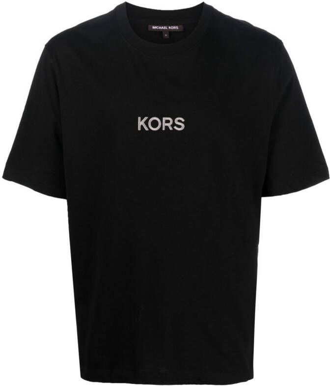 Michael Kors T-shirt met geborduurd logo Zwart