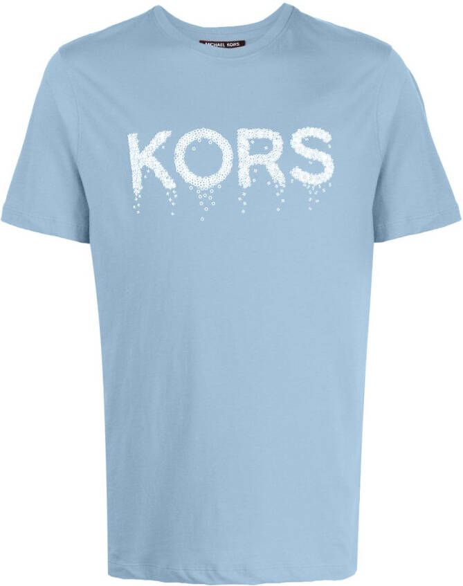 Michael Kors T-shirt met logoprint Blauw
