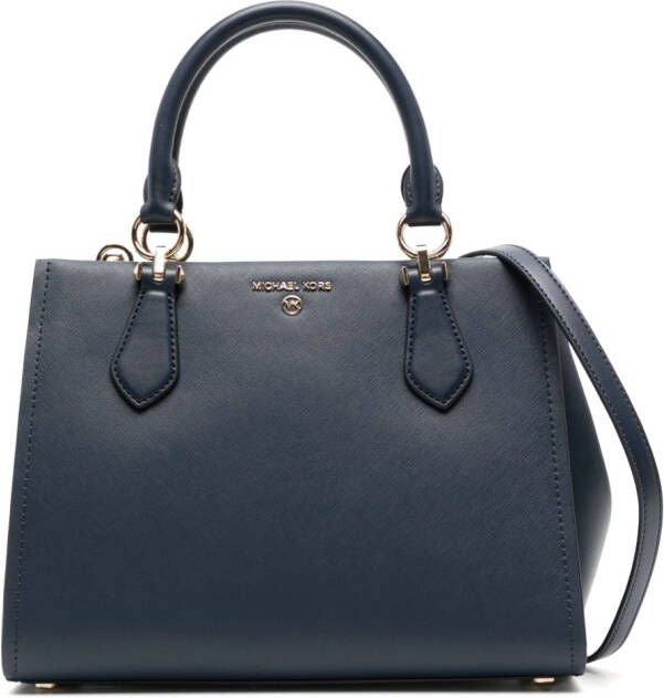 Michael Kors Marvin leren boekentas Blauw
