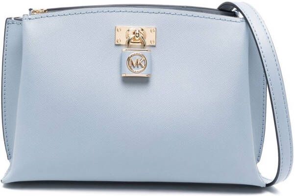 Michael Kors Messengertas met logoplakkaat Blauw