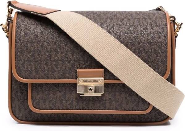 Michael Kors Bradshaw messengertas met logo Bruin