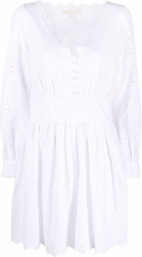 Michael Kors Broderie anglaise jurk Wit