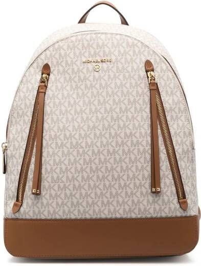 Michael Kors Brooklyn rugzak met monogramprint Beige