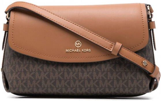 Michael Kors Brooklyn leren schoudertas Bruin