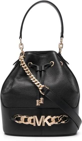 Michael Kors Devon leren schoudertas Zwart
