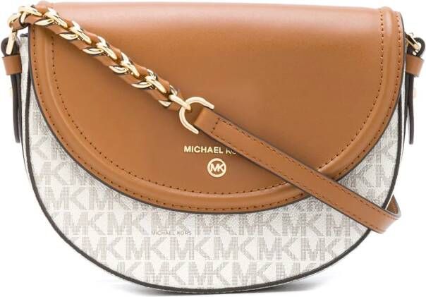Michael Kors Jet Set crossbodytas met logoprint Bruin