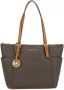 Michael Kors Jet Set draagtas met monogram Bruin - Thumbnail 3