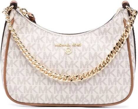 Michael Kors Jet Set schoudertas met logo Beige