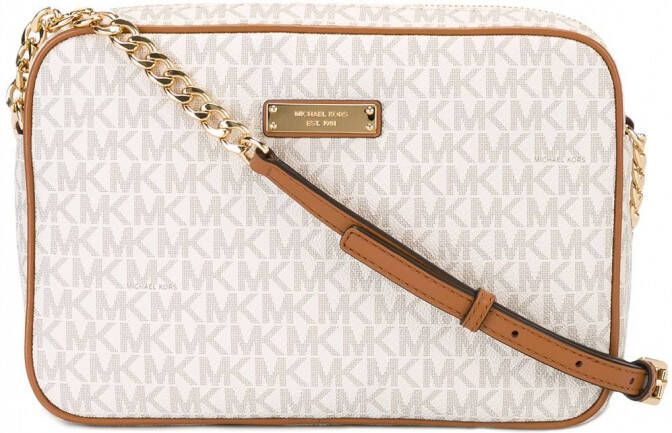 Michael Kors legging met geprint logo Beige